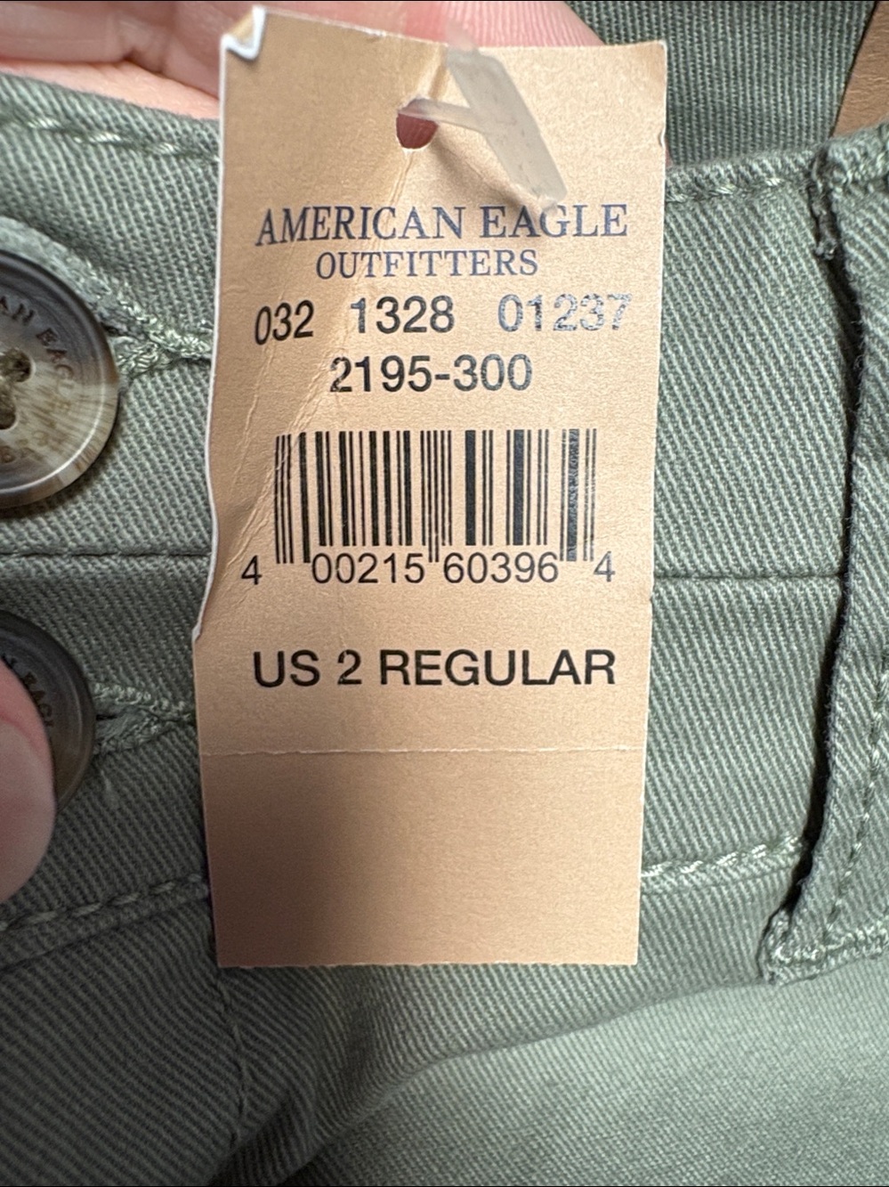 Skinny Stretch Chino Green Pants Sz 2 - Picture 9 of 9